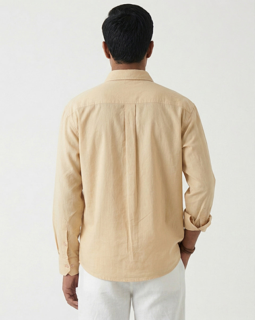 Beige Cotton Poplin Shirt