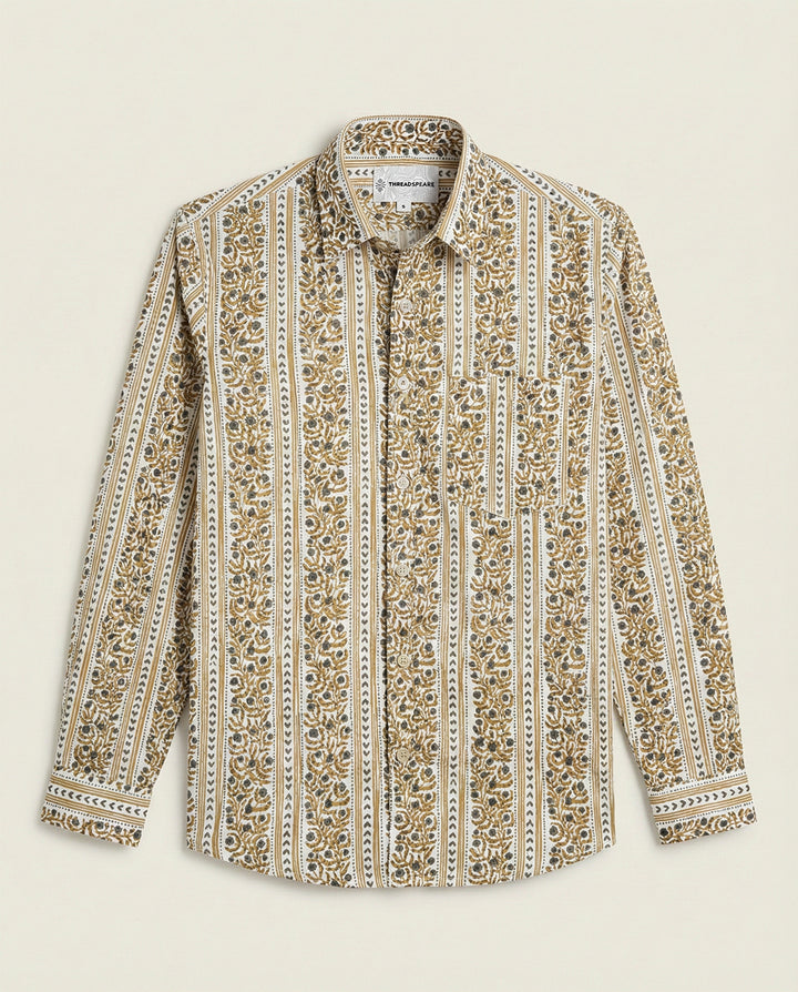 Beige Horizon Cotton Poplin Shirt