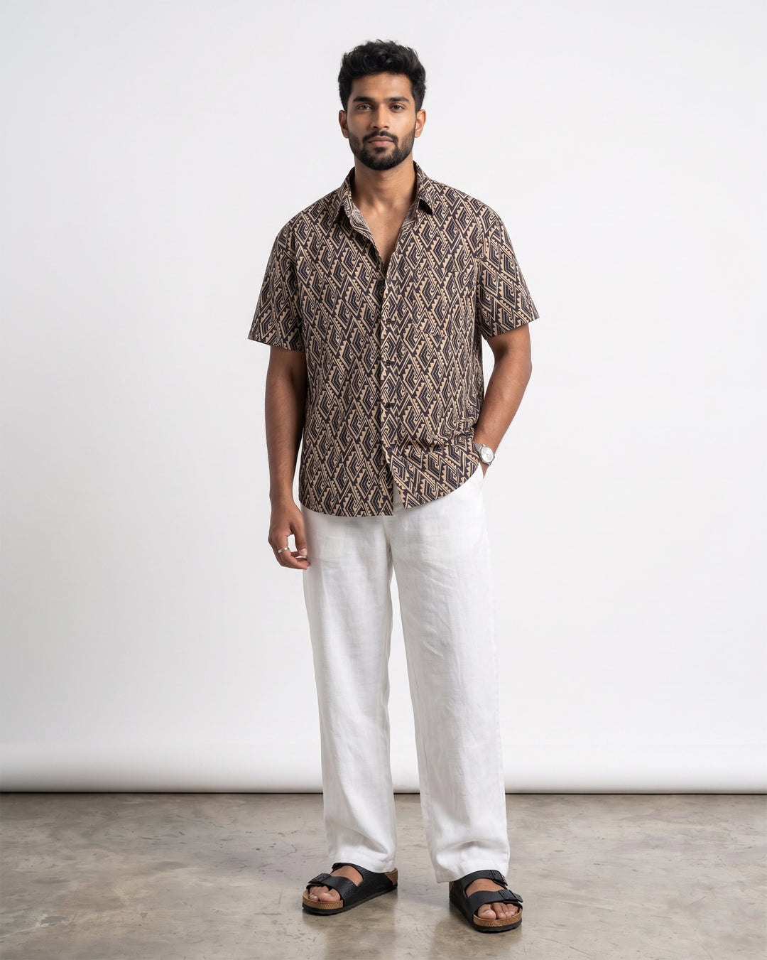 Black Array Cotton Poplin Shirt