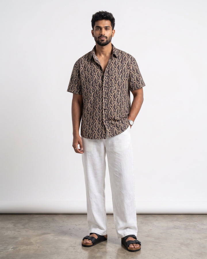 Black Array Cotton Poplin Shirt