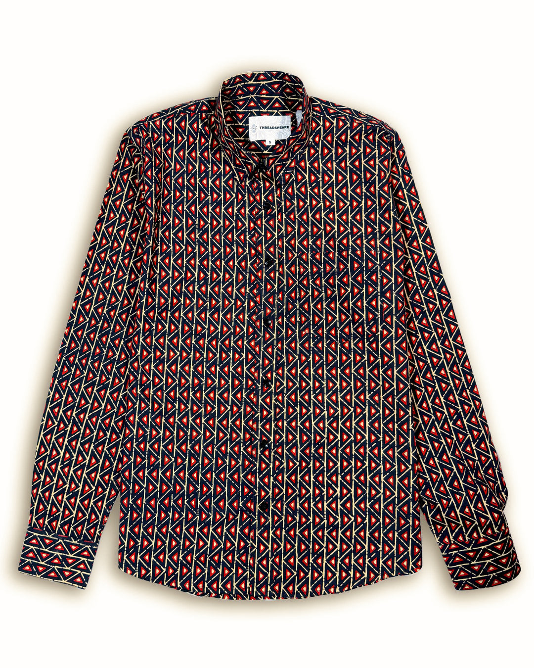 Black Fractal Echo Cotton Poplin Shirt