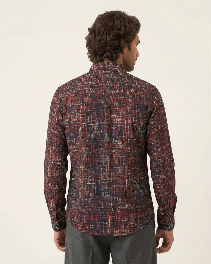 Black Script Cotton Poplin Shirt