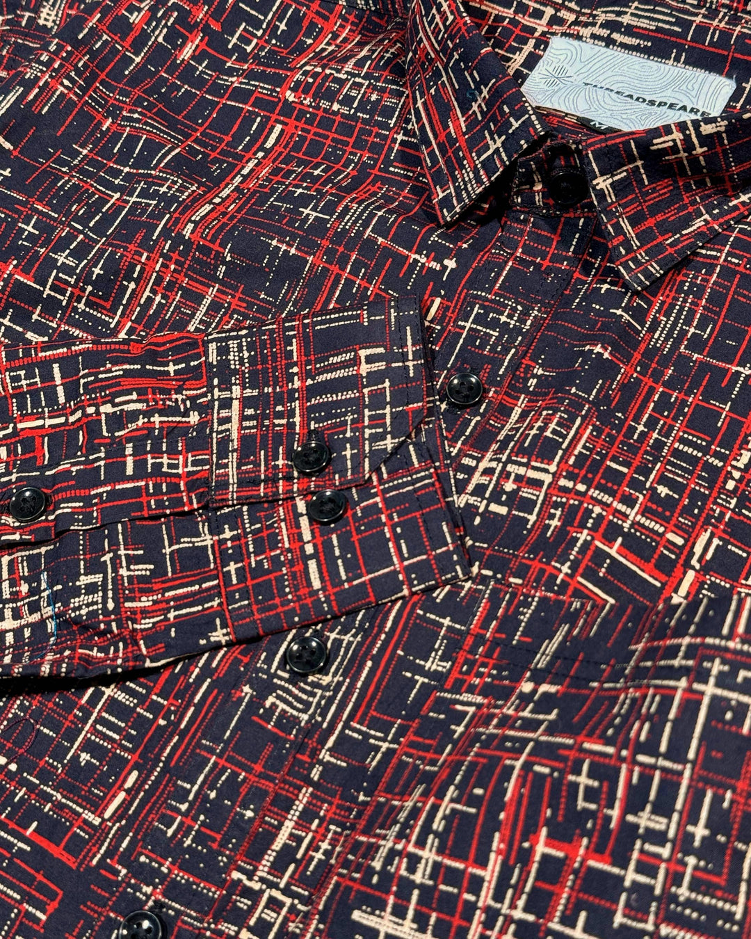 Black Script Cotton Poplin Shirt