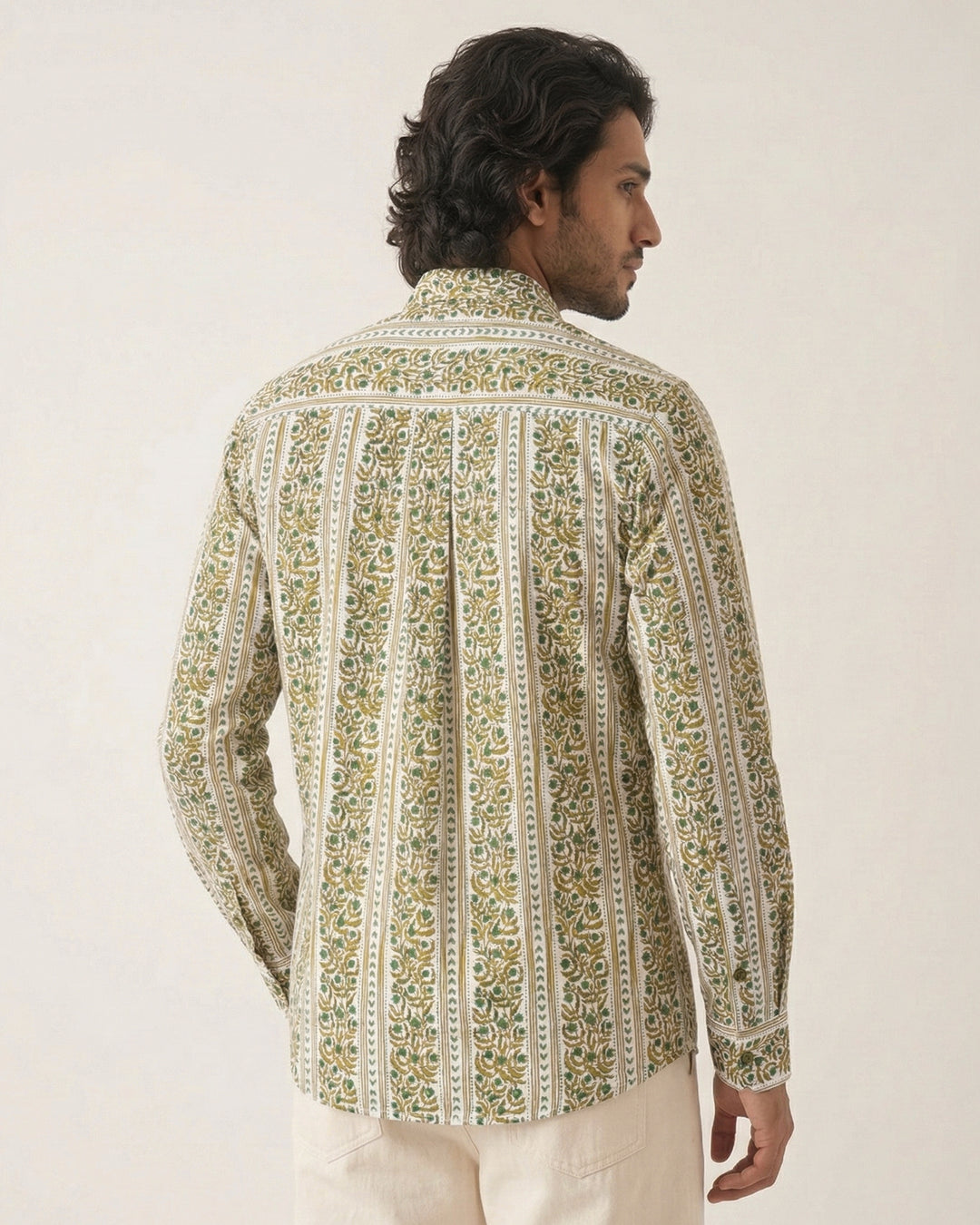 Green Horizon Cotton Poplin Shirt