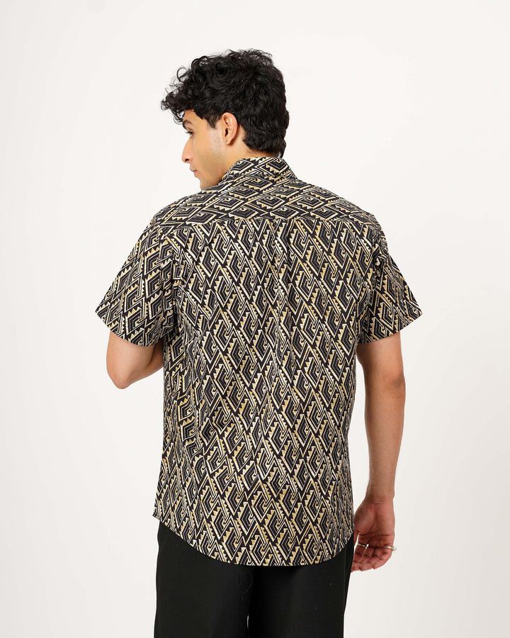 Black Array Cotton Poplin Shirt