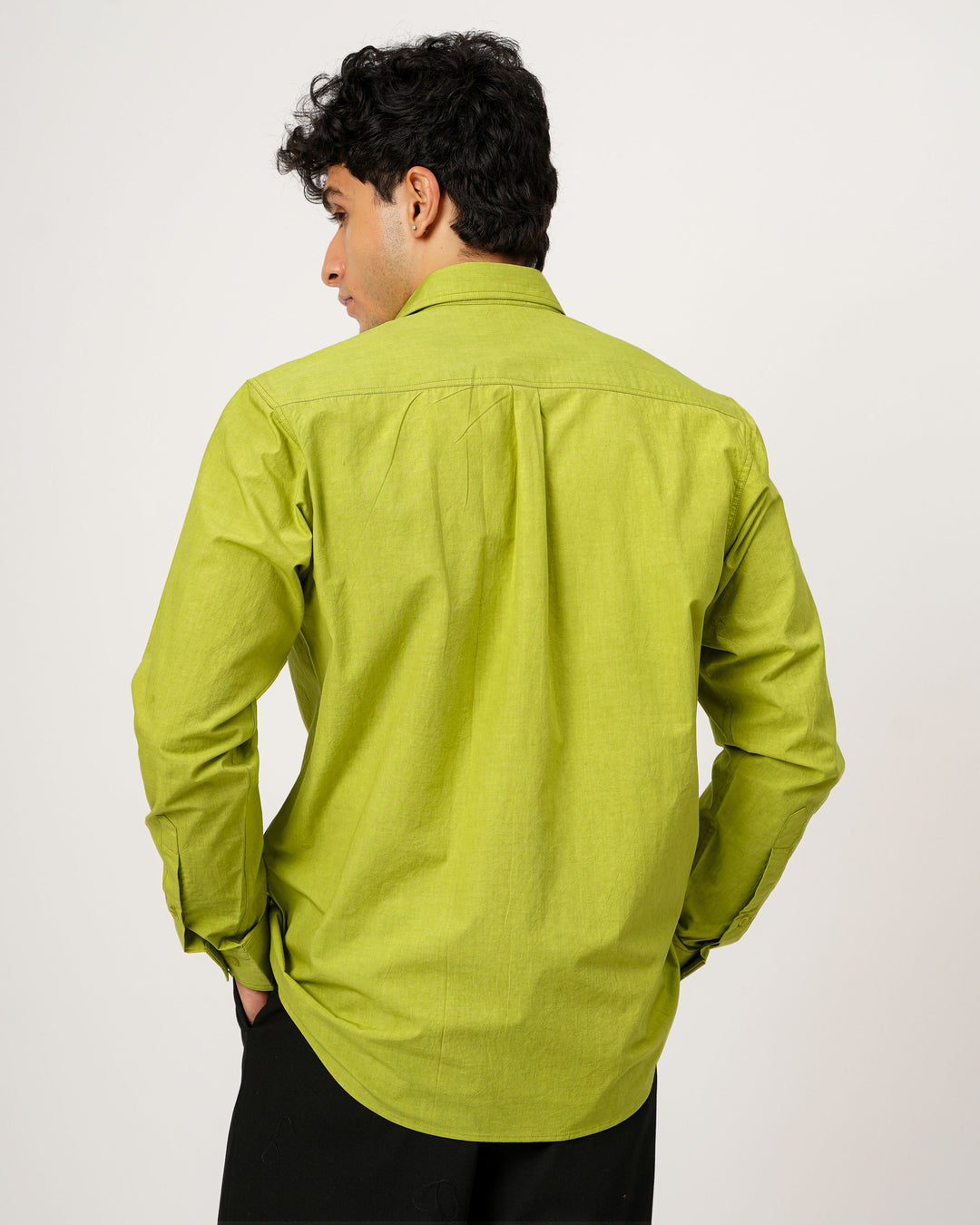 Green Cotton Poplin Shirt