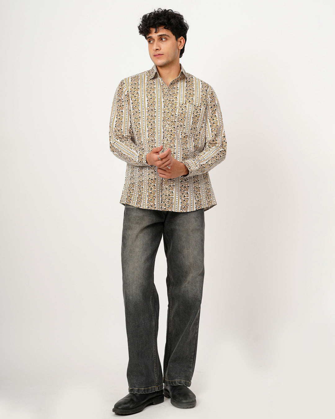 Beige Horizon Cotton Poplin Shirt