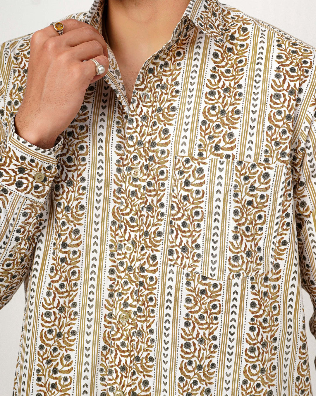 Beige Horizon Cotton Poplin Shirt