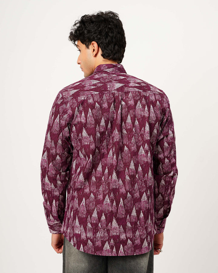 Wine Wedges Cotton Poplin Shirt