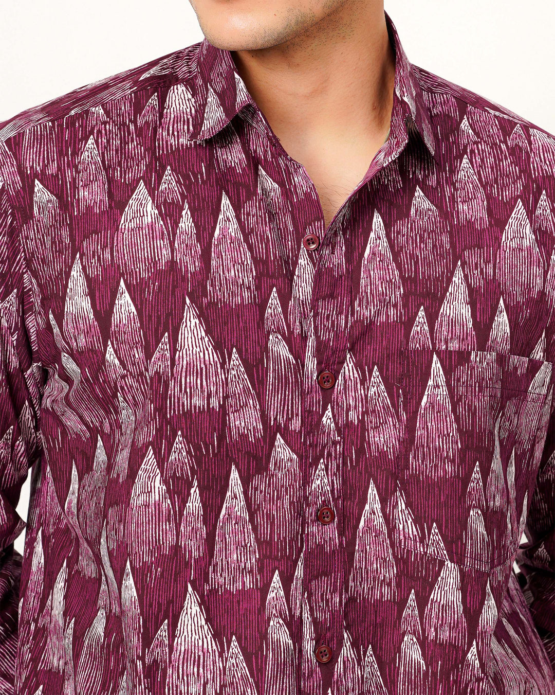 Wine Wedges Cotton Poplin Shirt