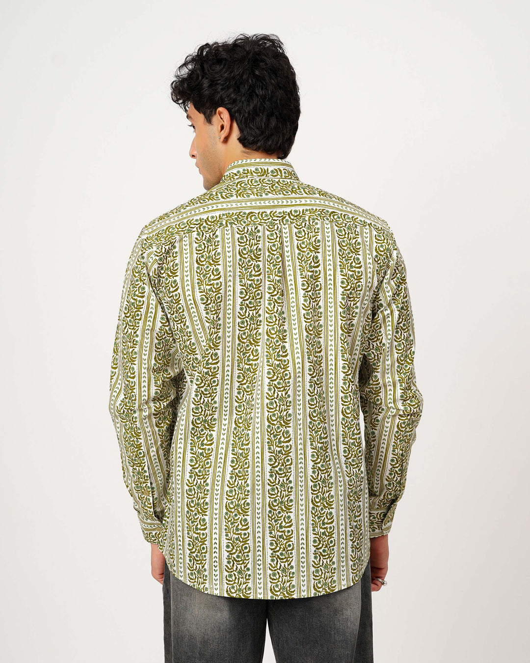 Green Horizon Cotton Poplin Shirt