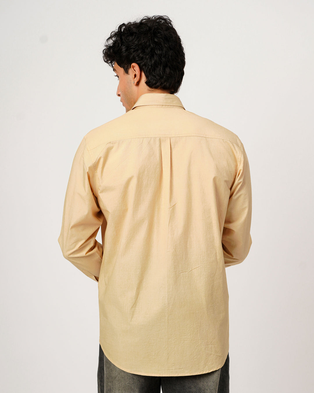 Beige Cotton Poplin Shirt
