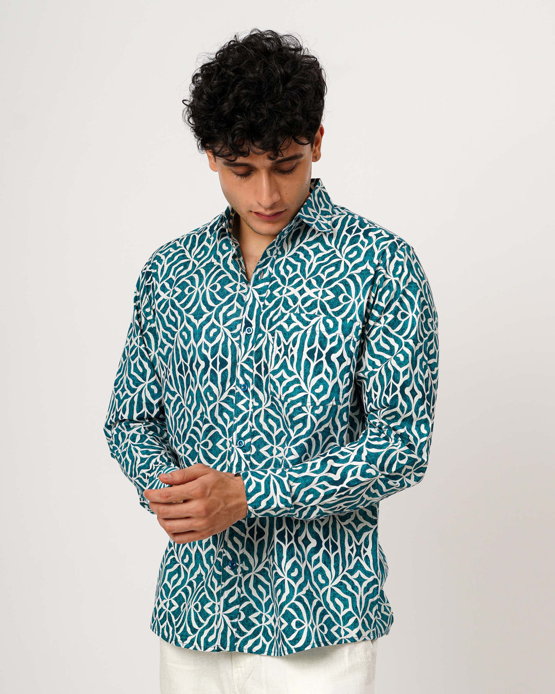Sea Green Mirage Cotton Poplin Shirt
