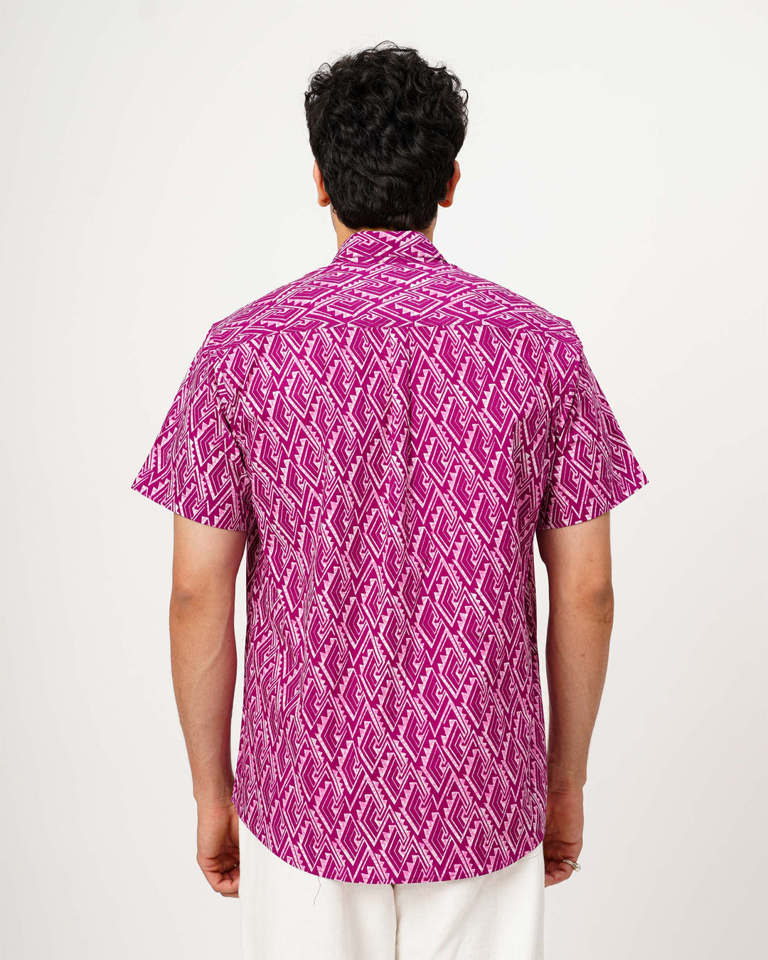 Pink Array Cotton Poplin Shirt