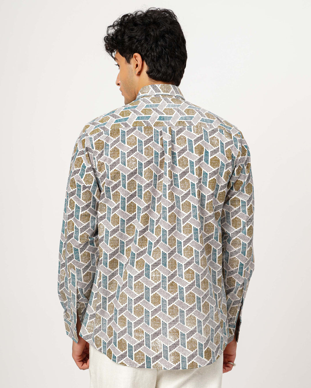 Mustard Links Cotton Poplin Shirt