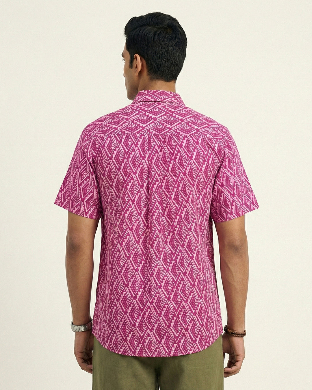 Pink Array Cotton Poplin Shirt