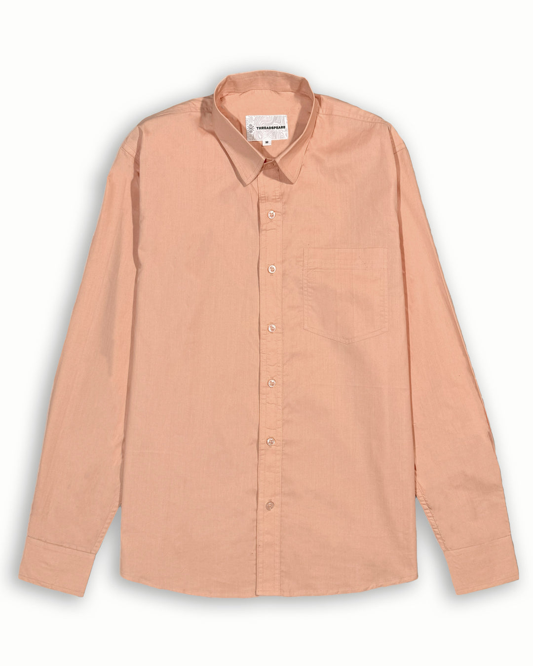 Peach Cotton Poplin Shirt