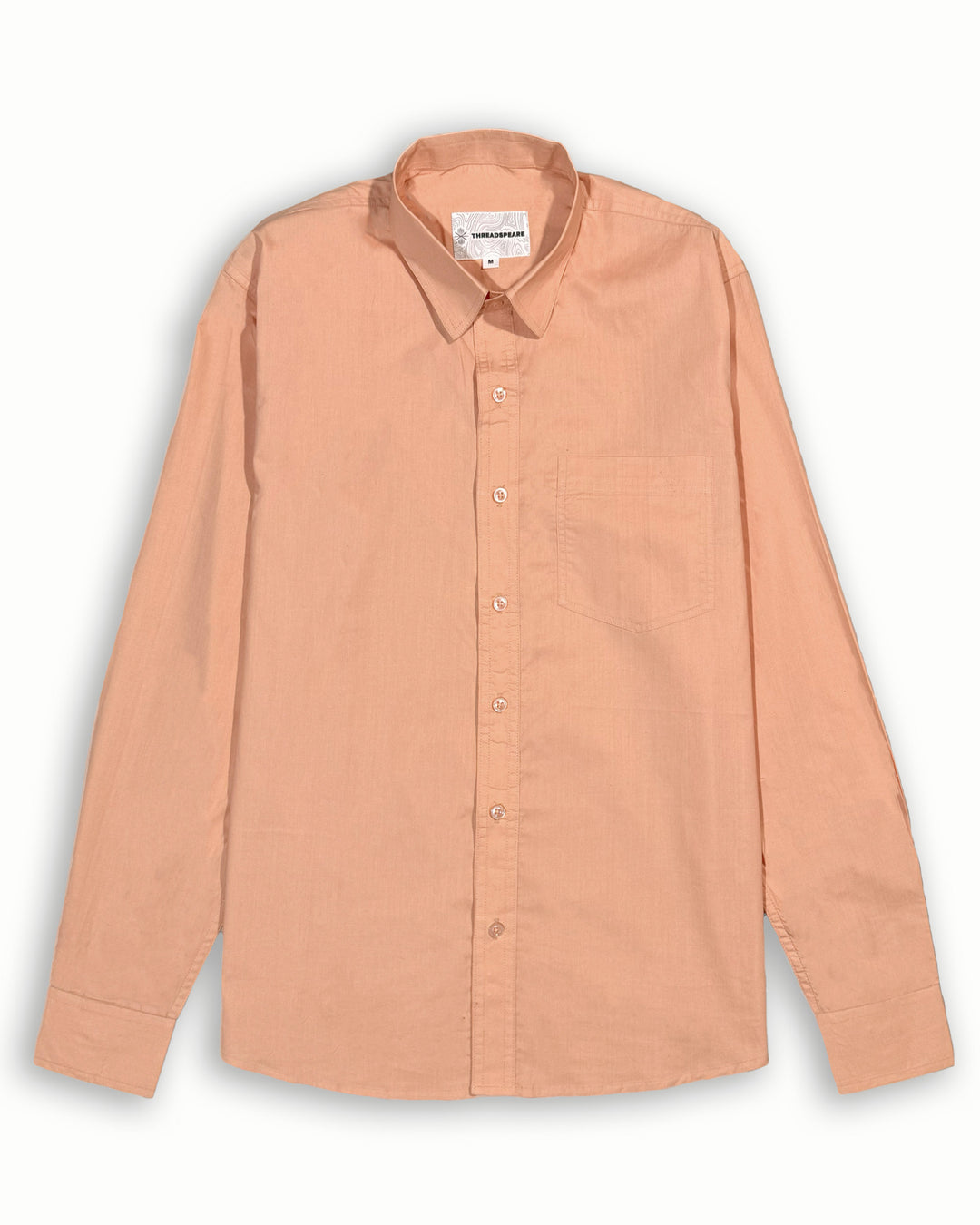 Peach Cotton Poplin Shirt