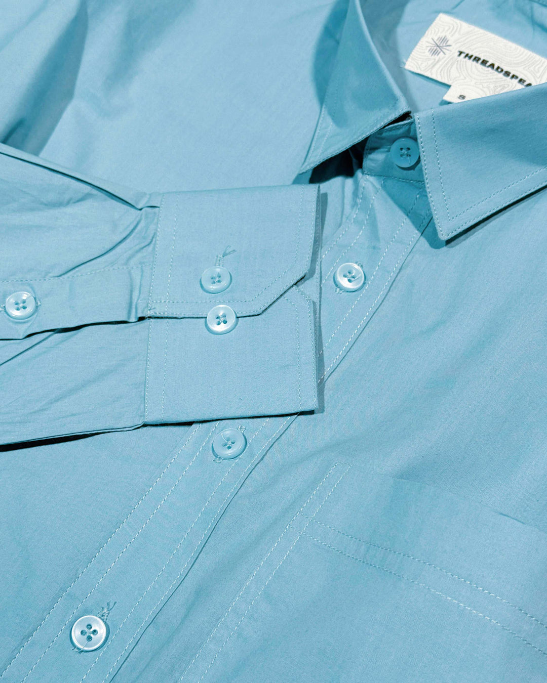 Powder Blue Cotton Poplin Shirt