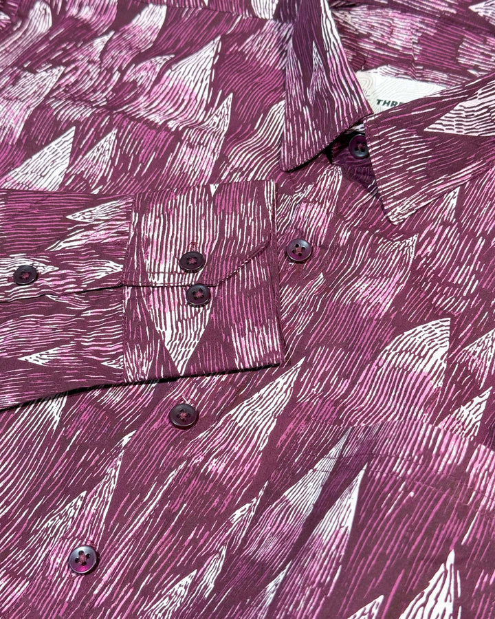 Wine Wedges Cotton Poplin Shirt