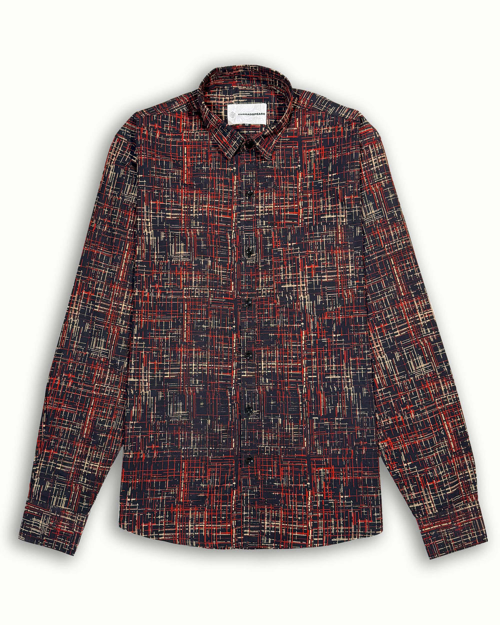black printed full sleeve shirt for men