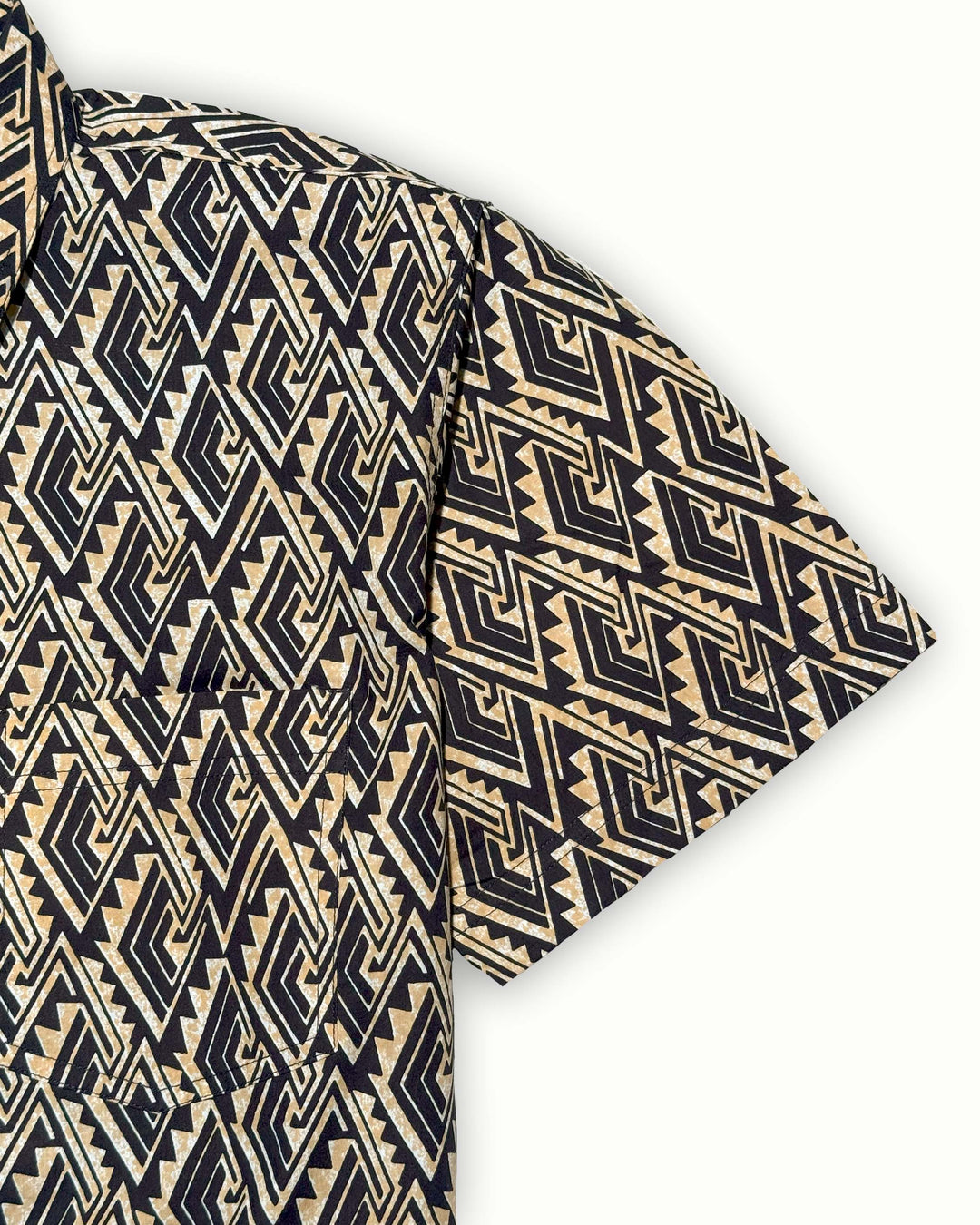 black rust printed half sleeve shirt for men
