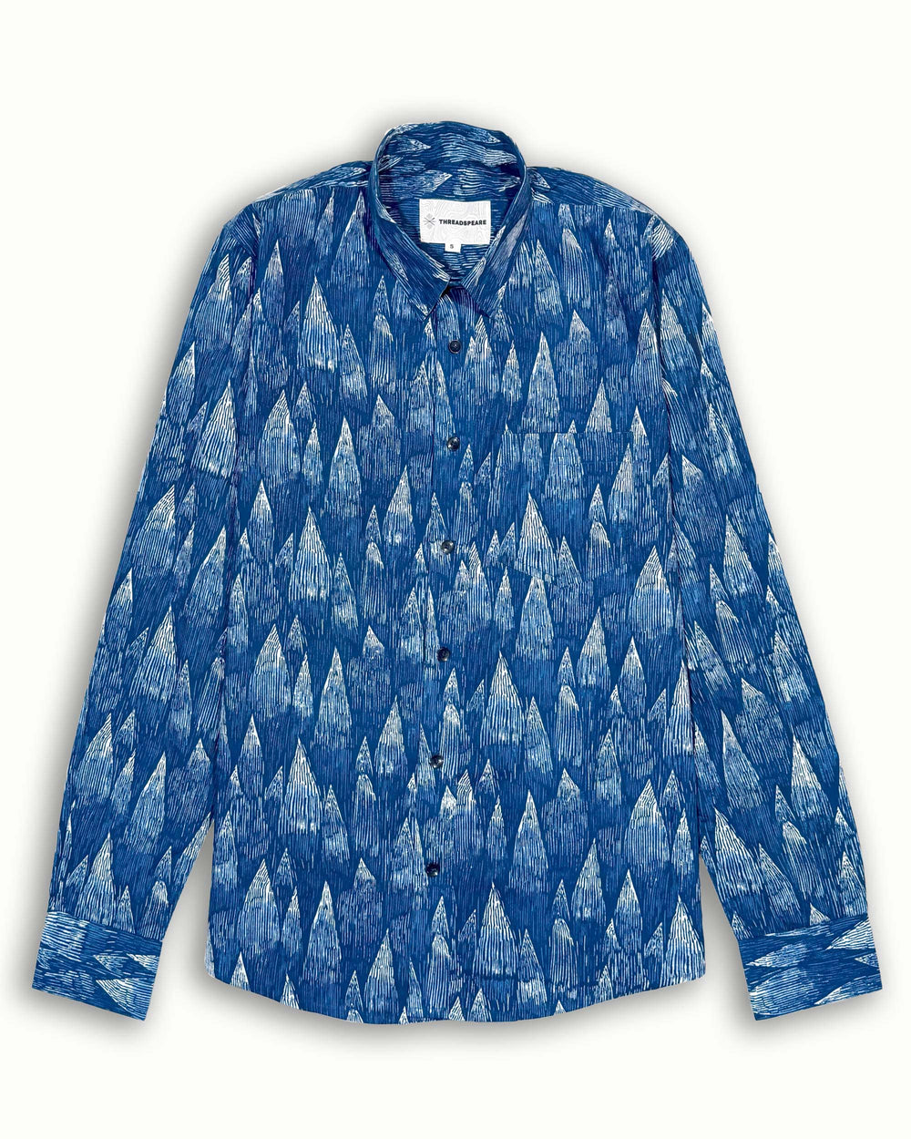 blue printed full sleeve shirt for men