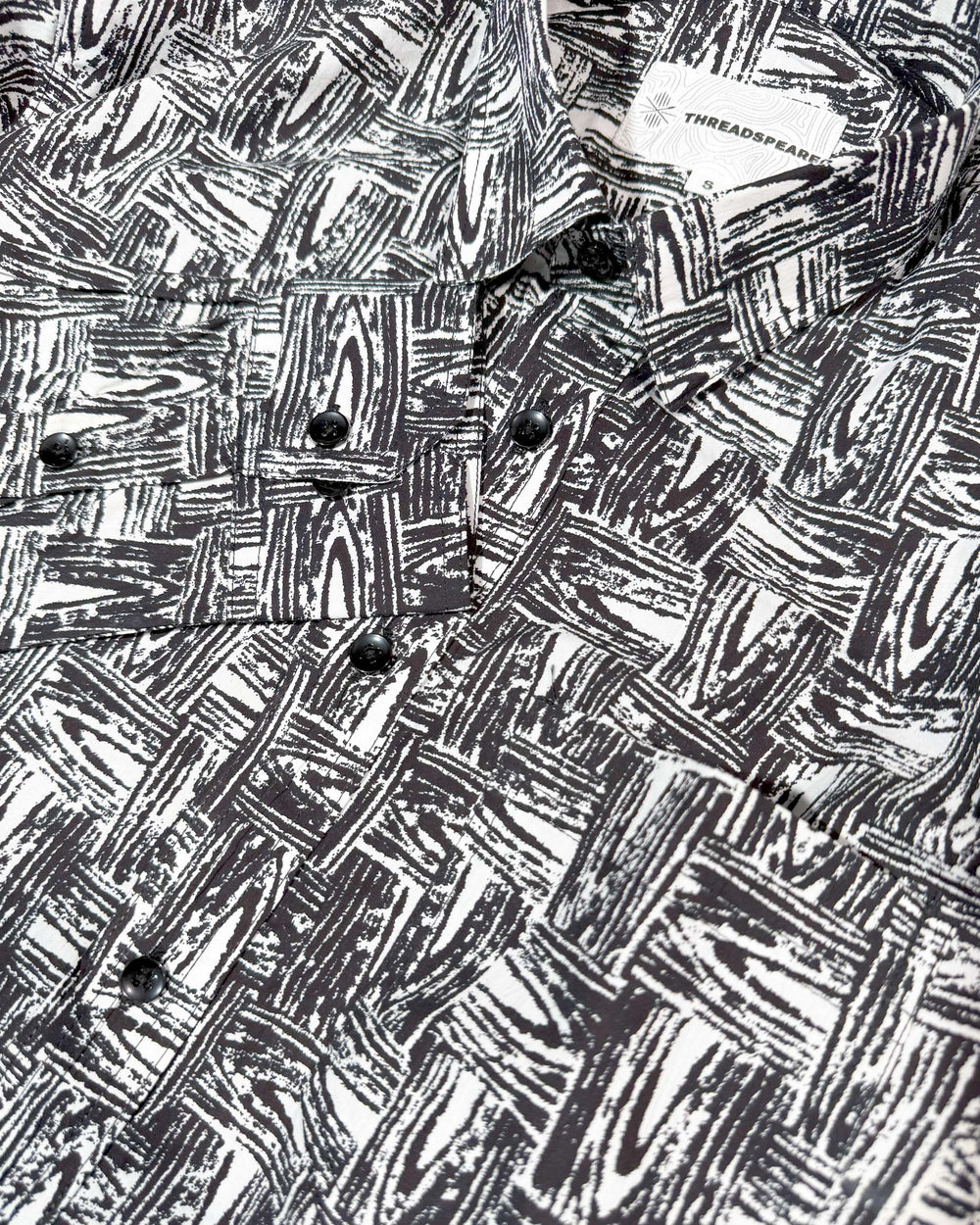 black printed full sleeve shirt for men