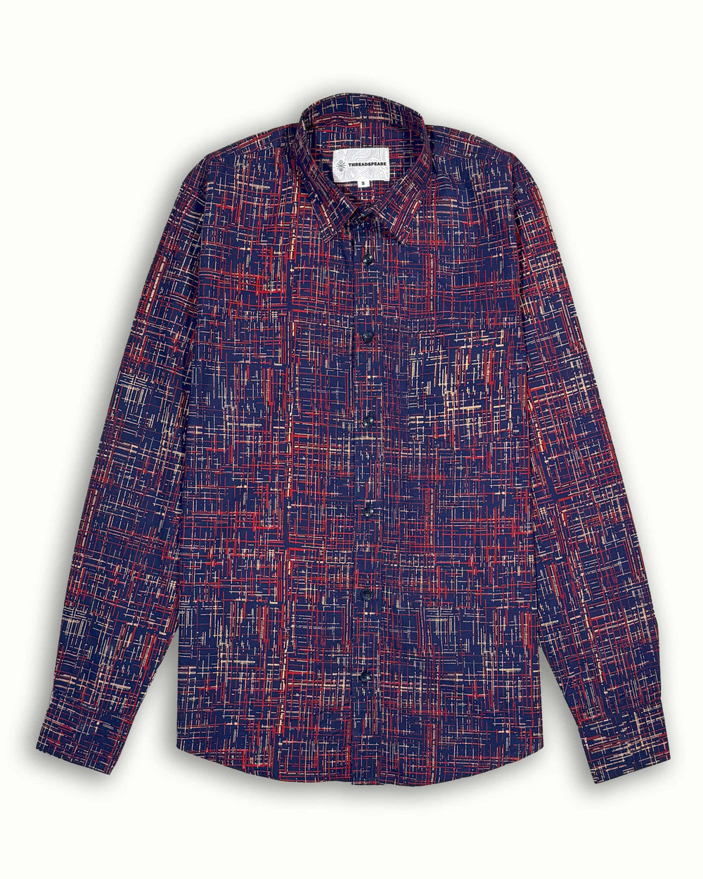 navy blue printed full sleeve shirt for men