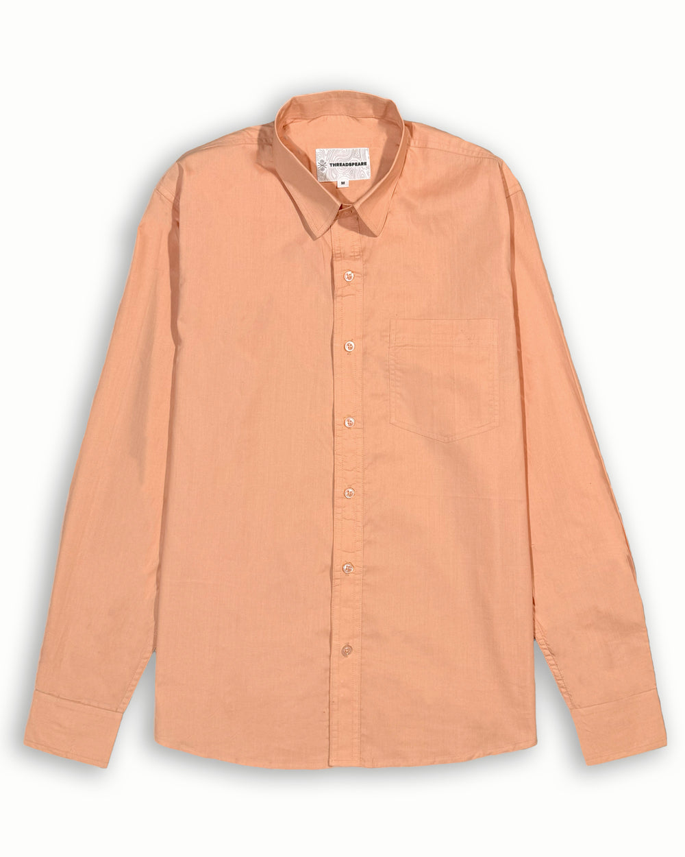 peach full sleeve shirt for men