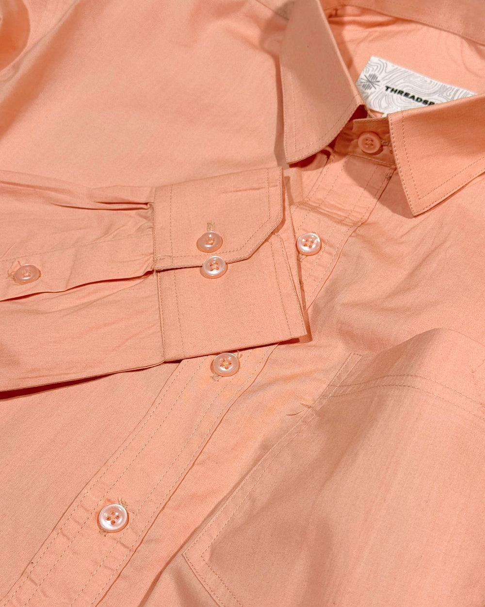 peach full sleeve shirt for men