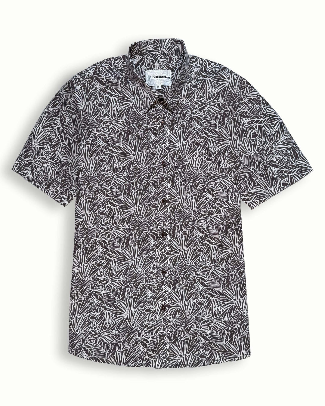 grey printed half sleeve shirt for men
