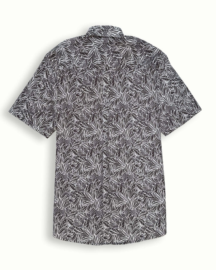 grey printed half sleeve shirt for men