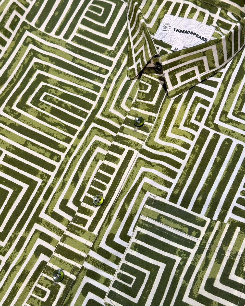 green printed half sleeve shirt for men