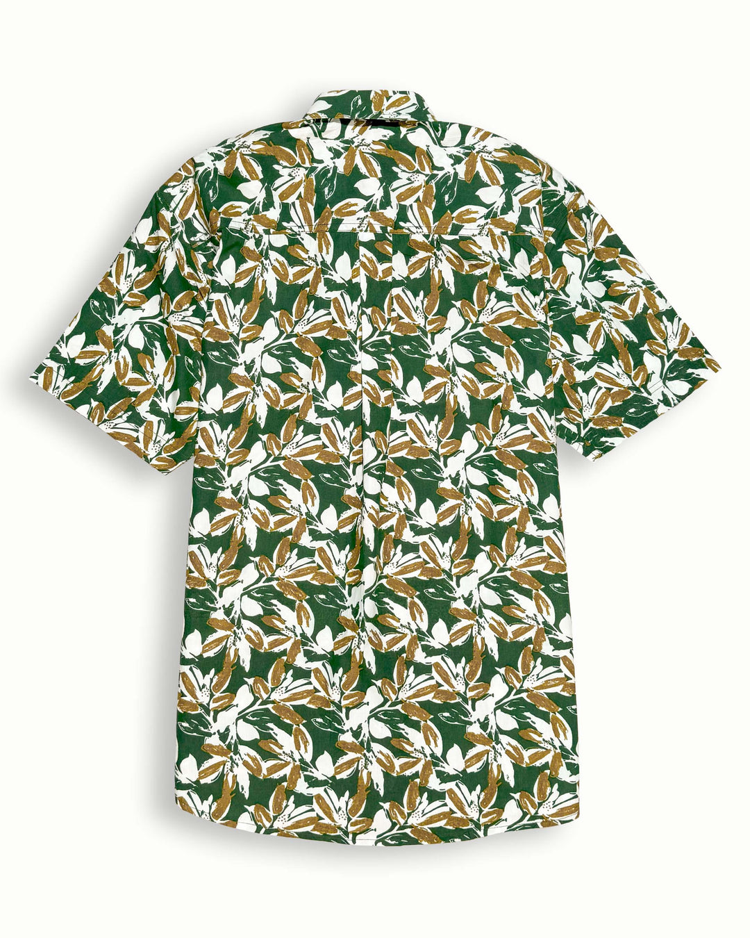 green printed half sleeve shirt for men