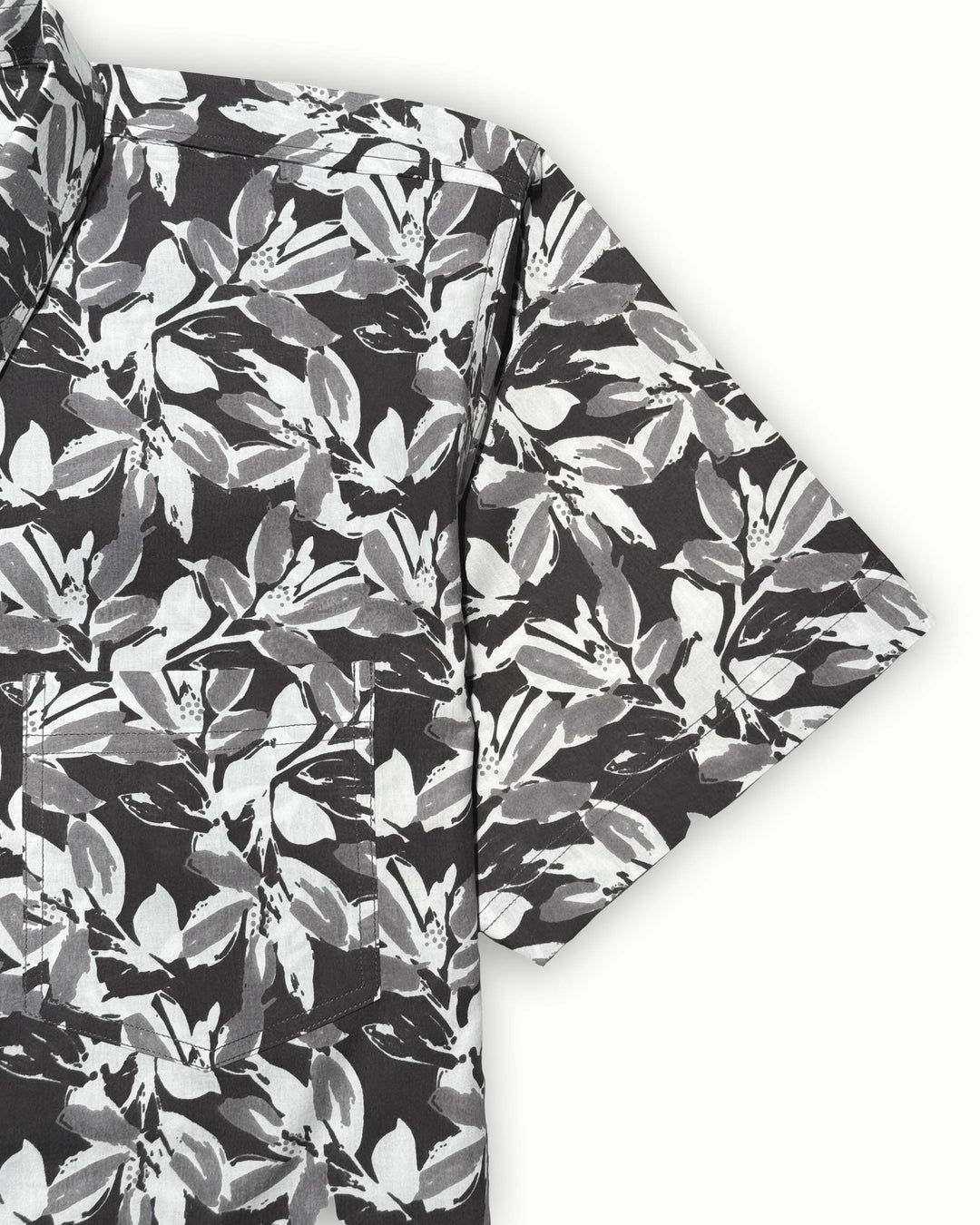 grey printed half sleeve shirt for men
