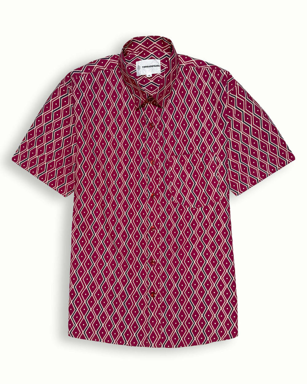 maroon printed half sleeve shirt for men