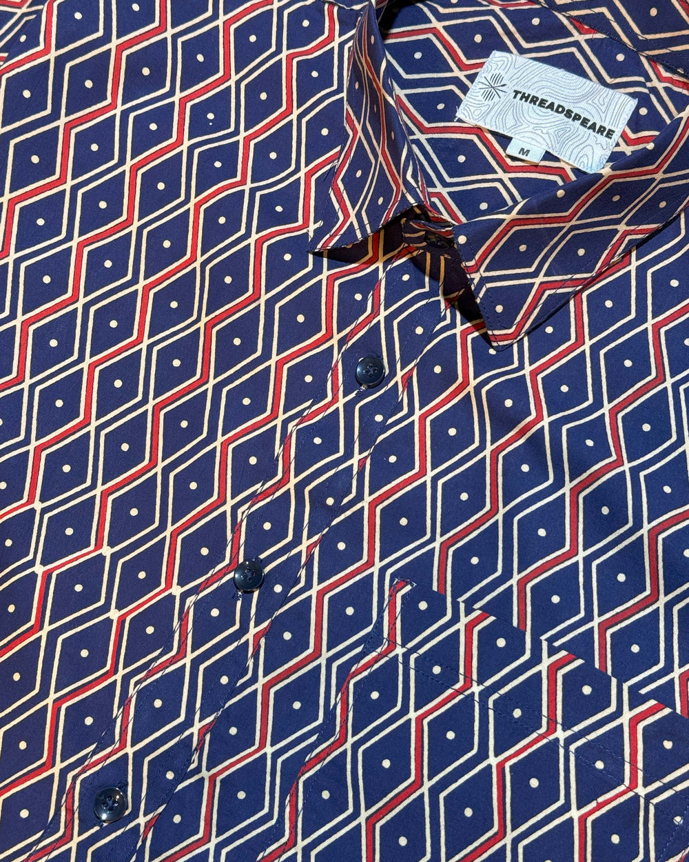 navy blue printed half sleeve shirt for men