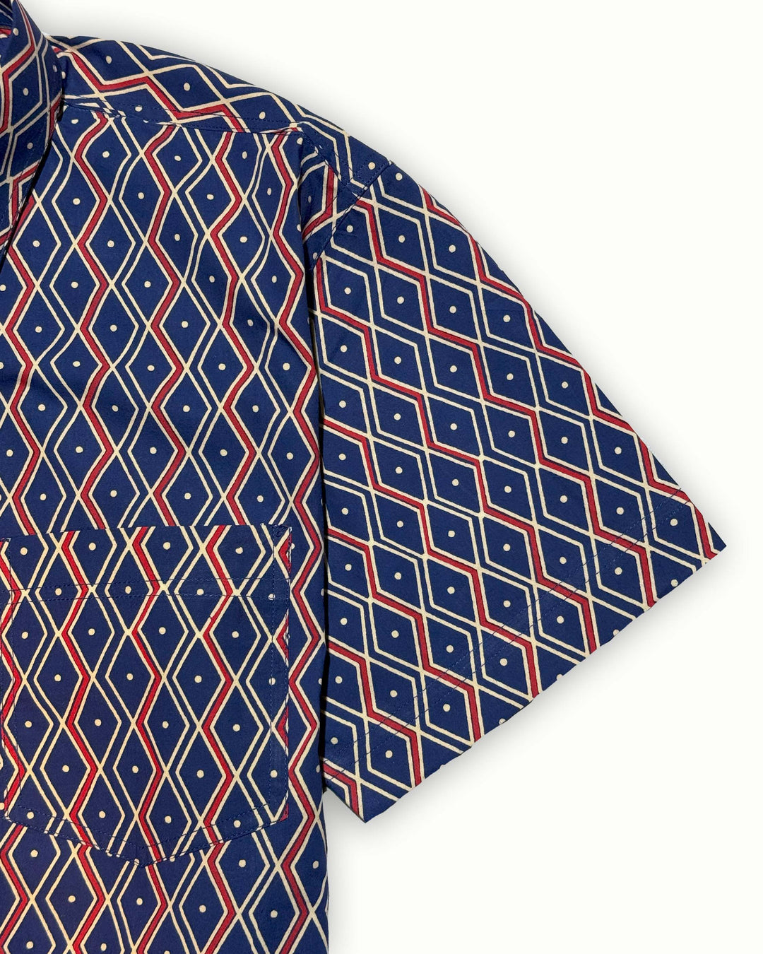 navy blue printed half sleeve shirt for men