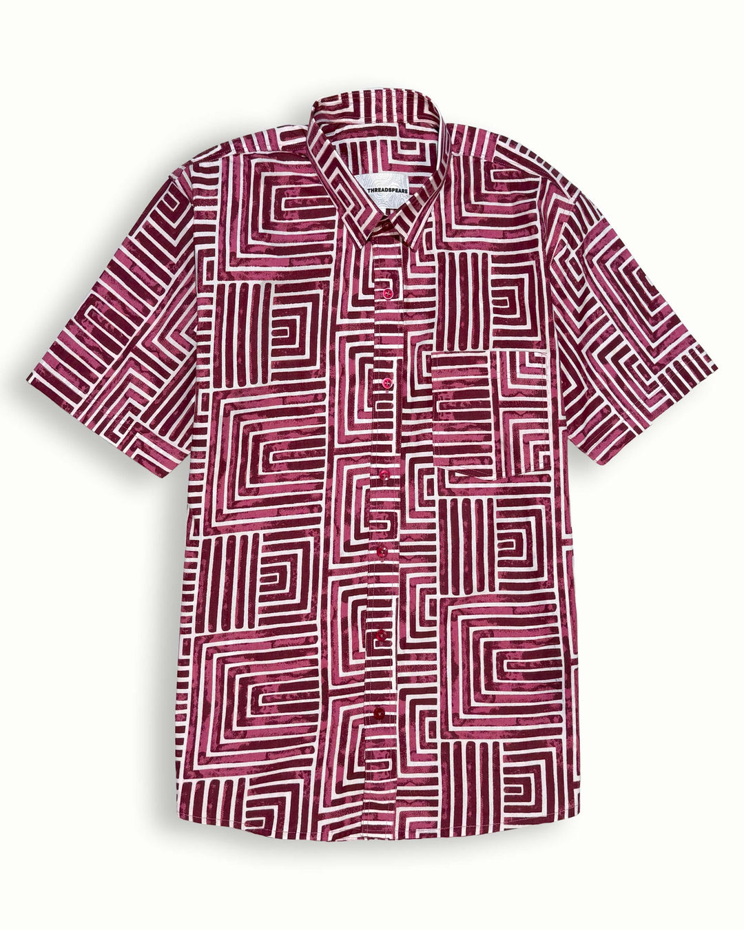 wine printed half sleeve shirt for men